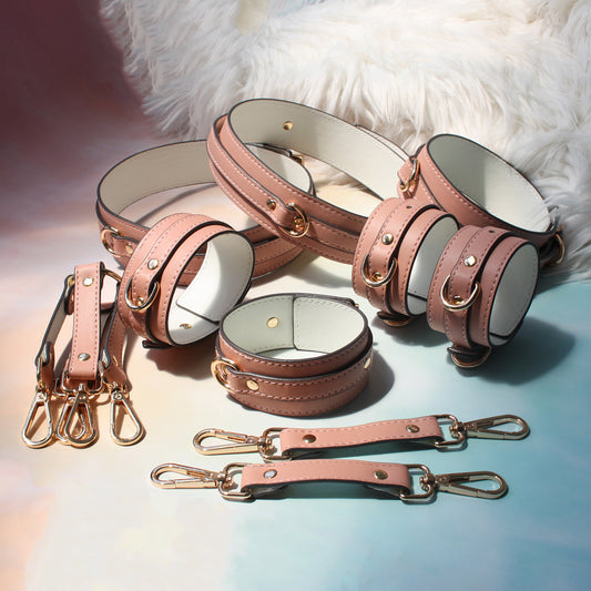 Cute Pink Premium Bondage 7-Piece Set with Storege Bag