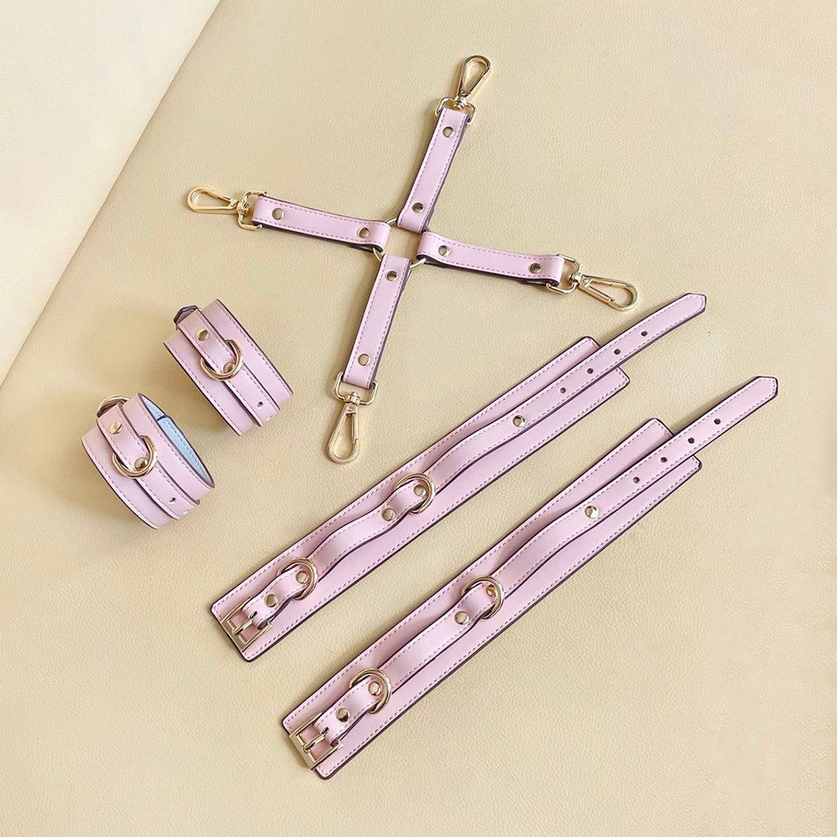 Cute Pink Premium Bondage 7-Piece Set with Storege Bag