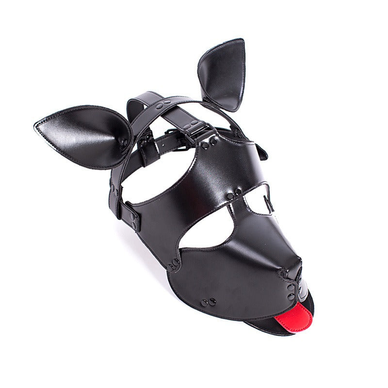 Pet Play Dog Mask with Optional Full Head Mask