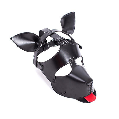 Pet Play Dog Mask with Optional Full Head Mask
