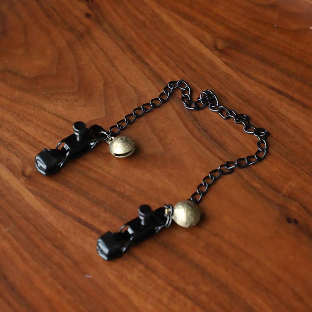 Brass Bells Nipple Clamp with Chain