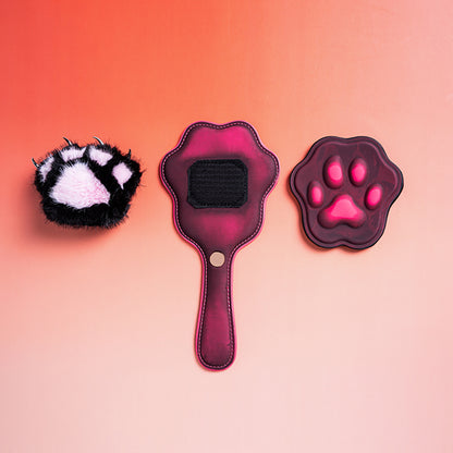 Heat-Sensitive Color-Changing Bear Paw Spanking Paddle – 2 Interchangeable Tips