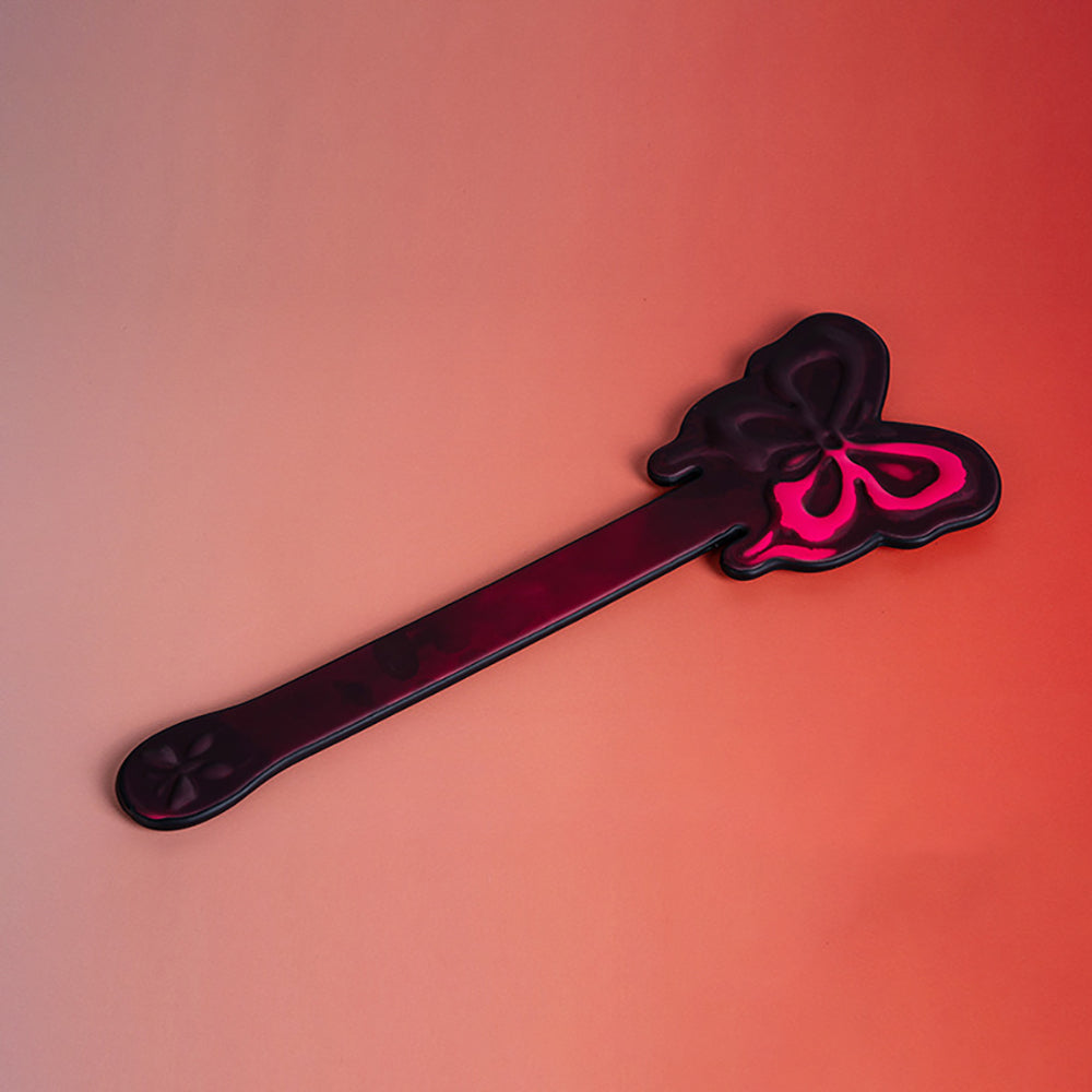 Heat-Sensitive Color-Changing Butterfly Spanking Paddle – Black to Pink