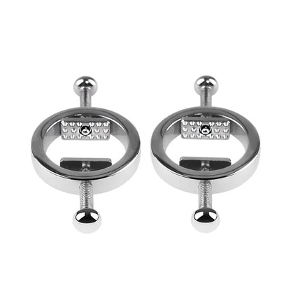 Screw-Plate Metal Nipple Clamps – Heavy-Duty Pressure Plate BDSM Clips