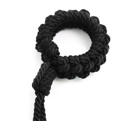 Collar to Wrist Rope Restraint Black