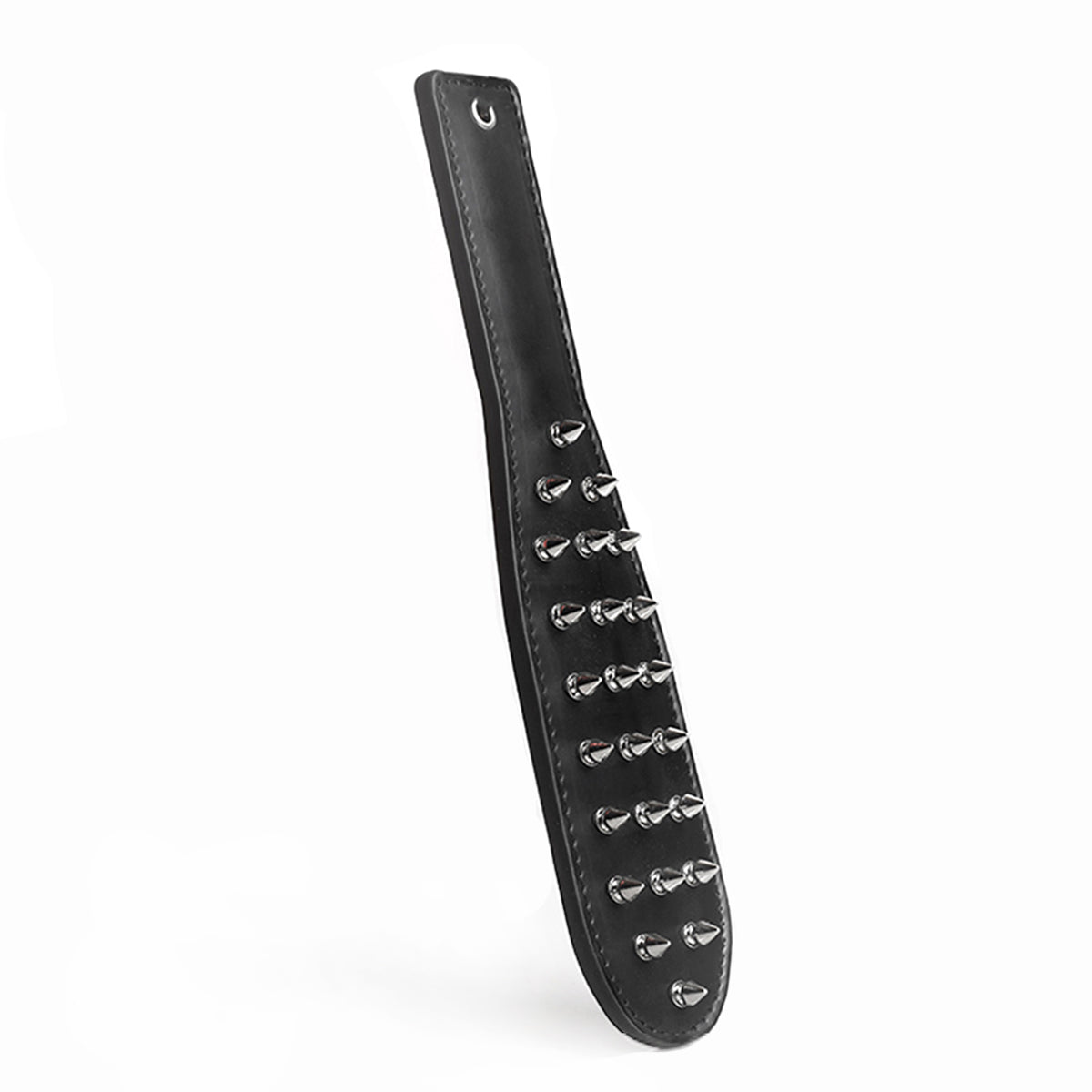 Black PU Leather Spiked Spanking Paddle