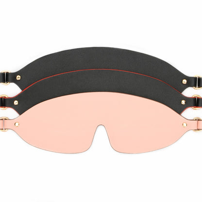 Vegan Faux Leather Soft BDSM Blindfold Pointed Edges