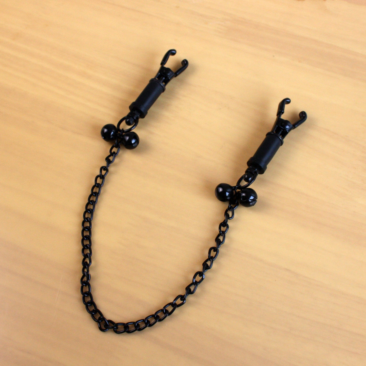 Crab Claw Twist Nipple Clamps with Chain & Bells