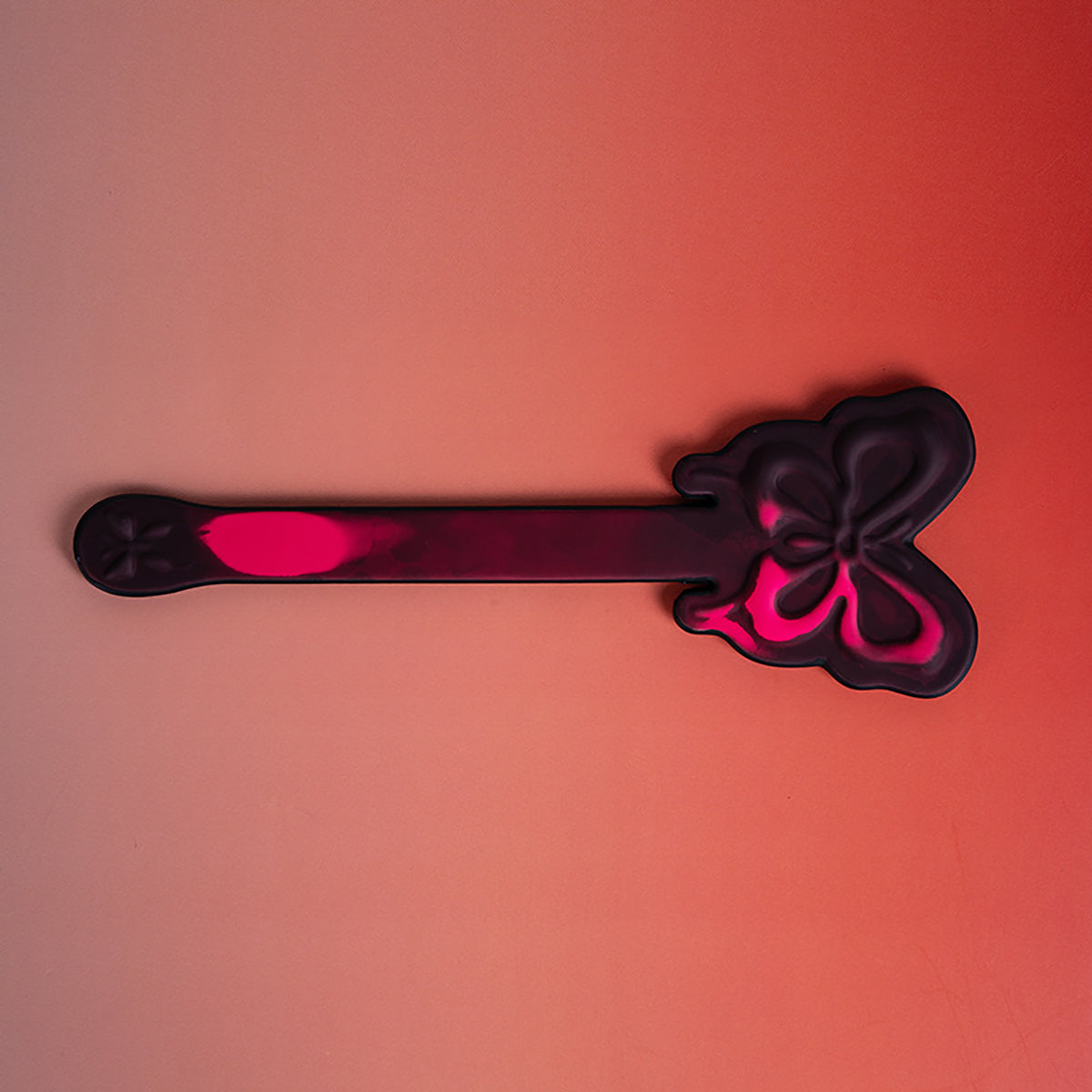 Heat-Sensitive Color-Changing Butterfly Spanking Paddle – Black to Pink