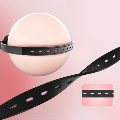 Adjustable Forced Opening-mouth Silicone Gag with Breathing Hole