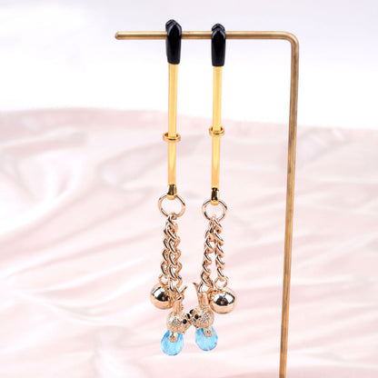 Crystal Bunny Pendant Tweezer Nipple Clamps