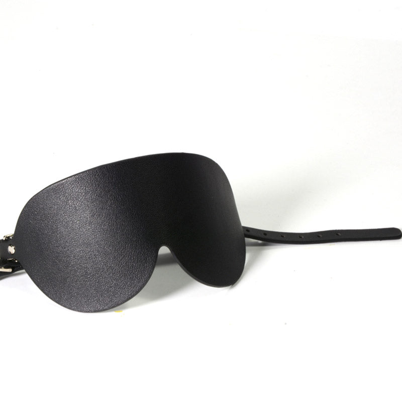 Vegan Faux Leather Soft BDSM Blindfold Rounded Edges