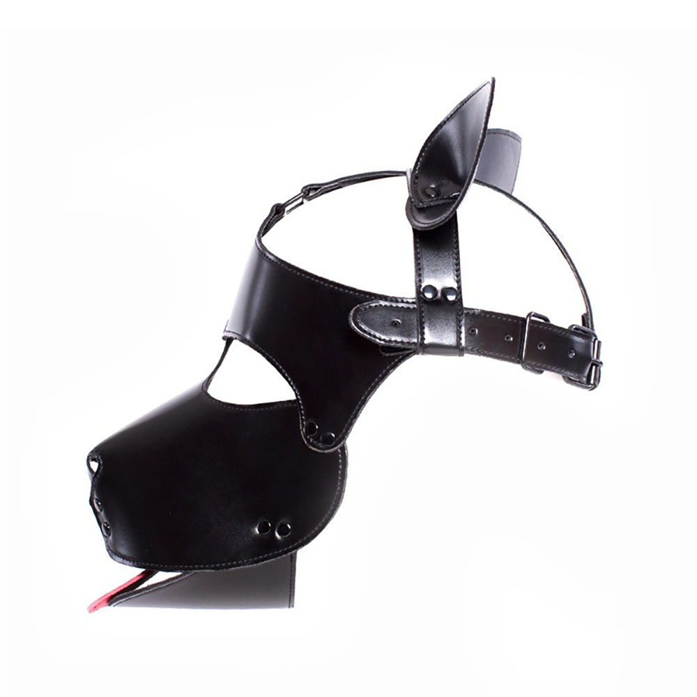 Pet Play Dog Mask with Optional Full Head Mask