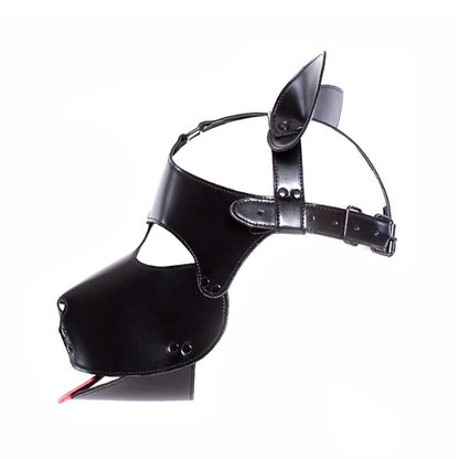 Pet Play Dog Mask with Optional Full Head Mask