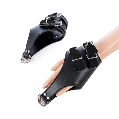 Vegan-friendly PU Leather Handcuffs for Suspension