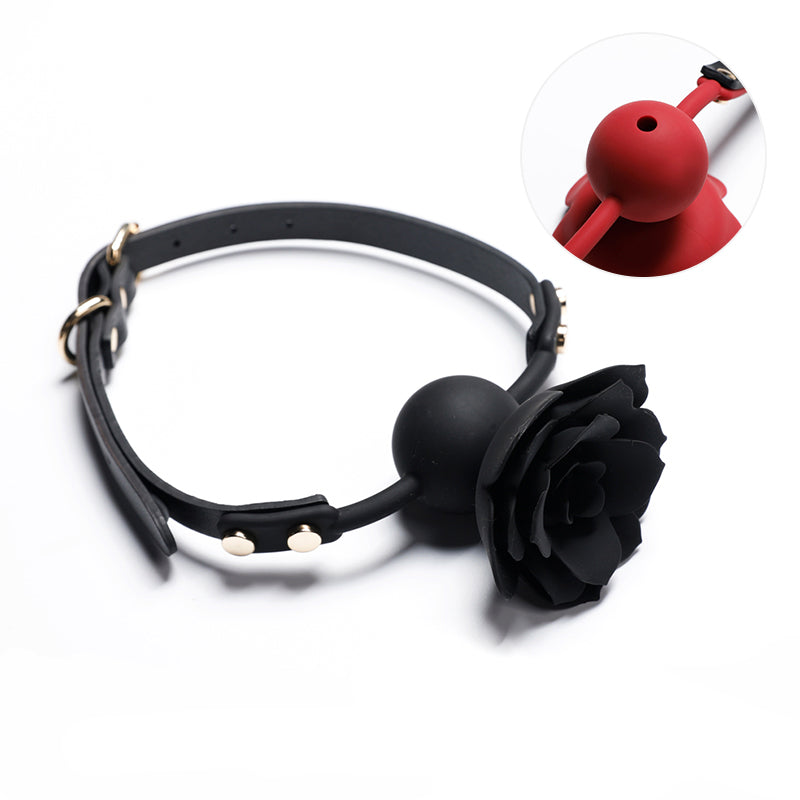 Silicone Breathable Rose Ball Gag