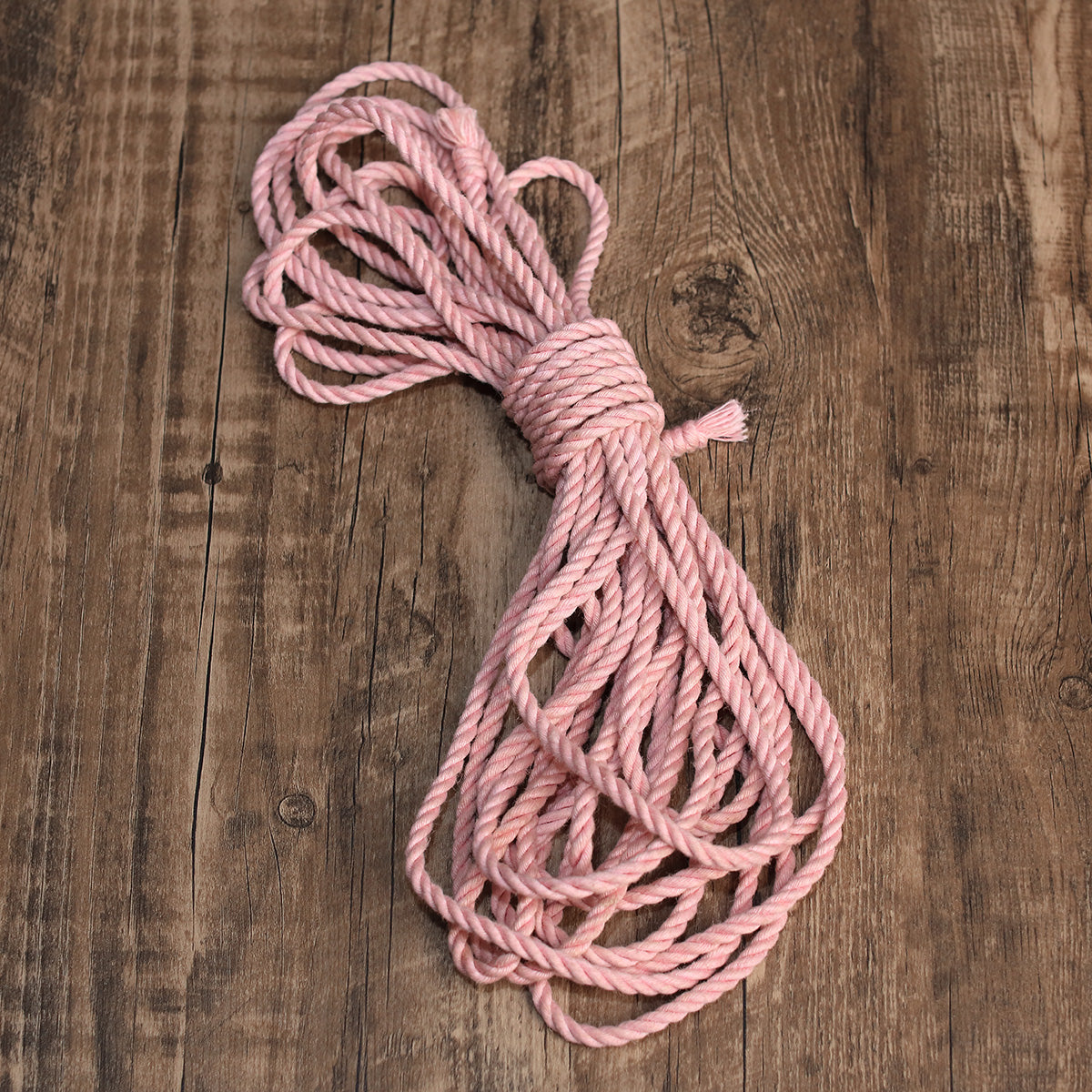 Cherry Pink Natural Jute Shibari Bondage Rope