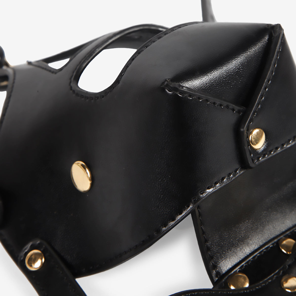 Pet-play Leather Muzzle with Silicone Gag and Leash