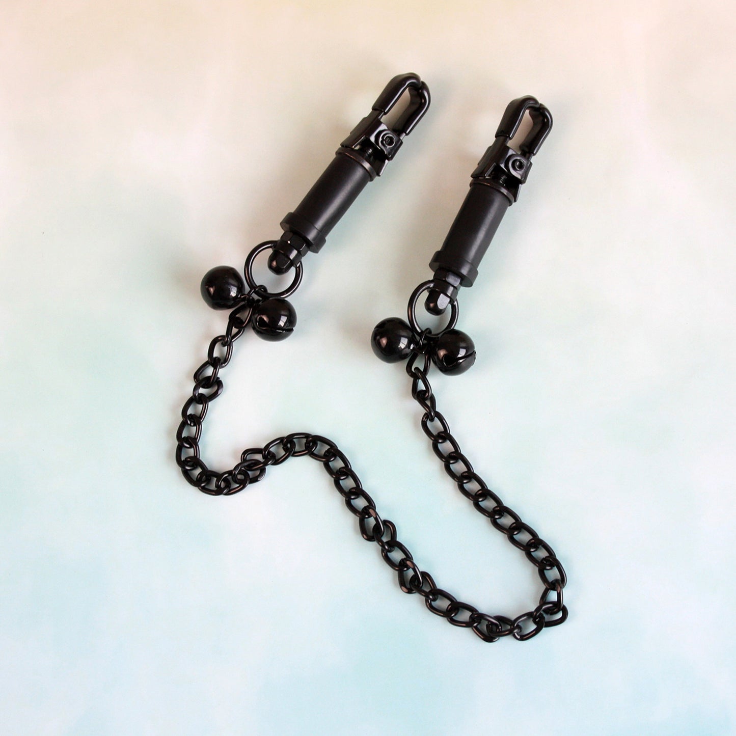 Crab Claw Twist Nipple Clamps with Chain & Bells