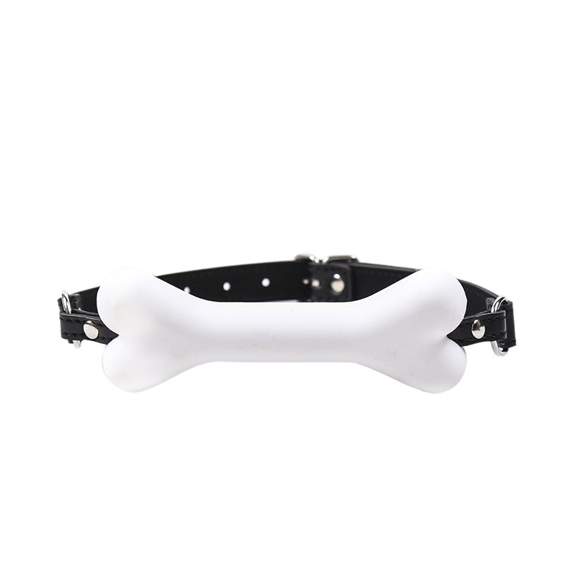 BDSM Silicone Dog Bone Mouth Gag White