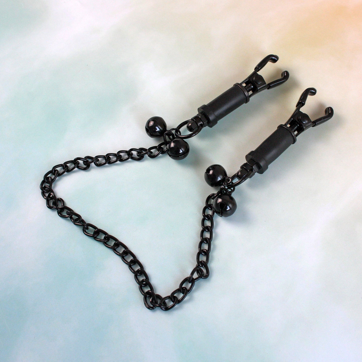 Crab Claw Twist Nipple Clamps with Chain & Bells