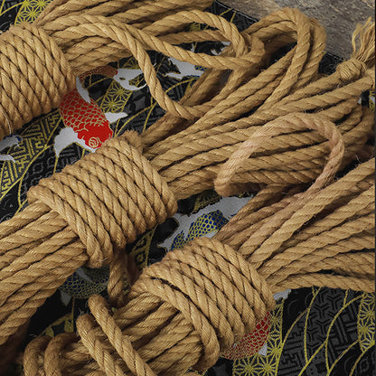 Handcrafted Natural Jute Shibari Bondage Rope Beige | Japanese Kinbaku Rope