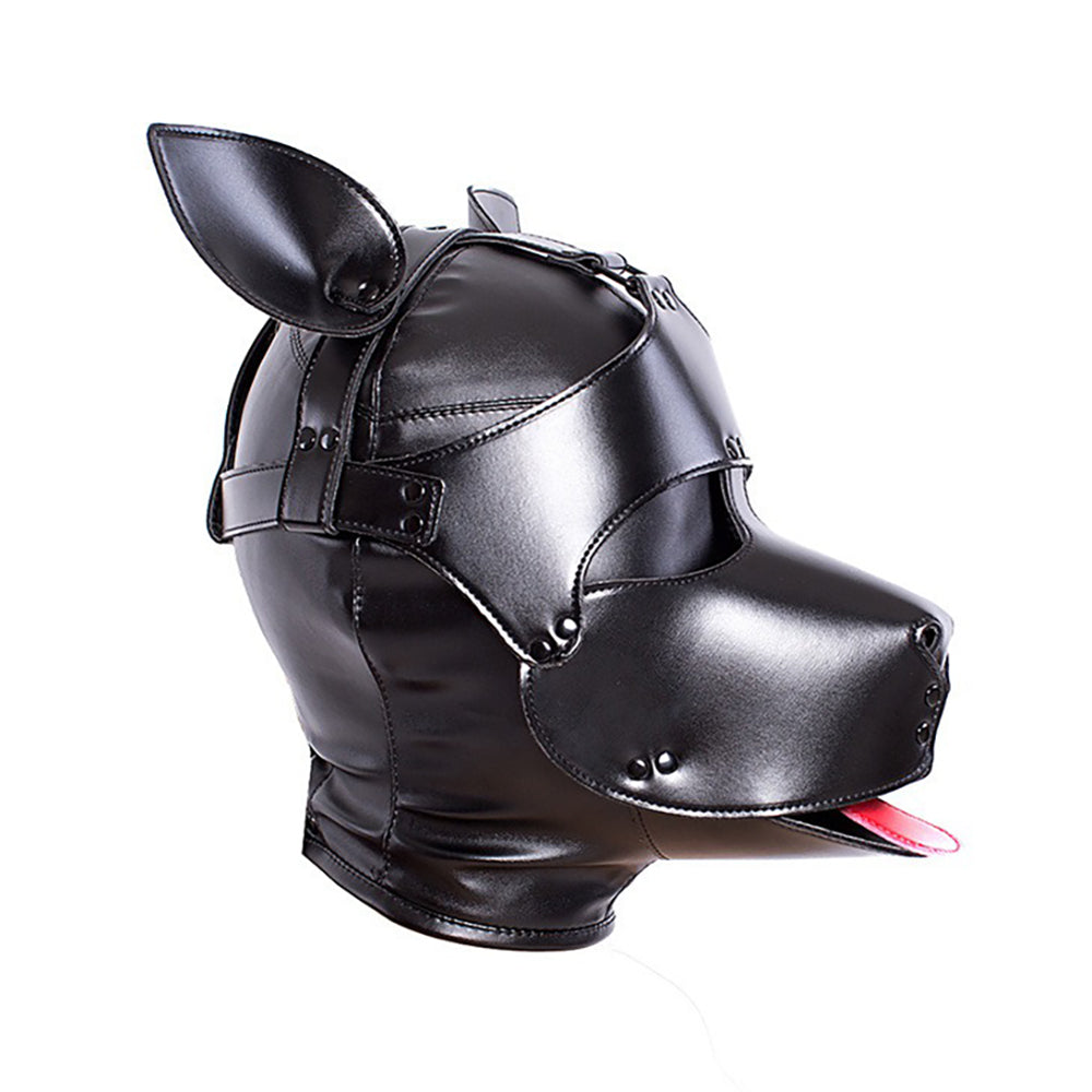 Pet Play Dog Mask with Optional Full Head Mask