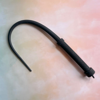 25" Premium Silicone Spanking Riding Whip Black