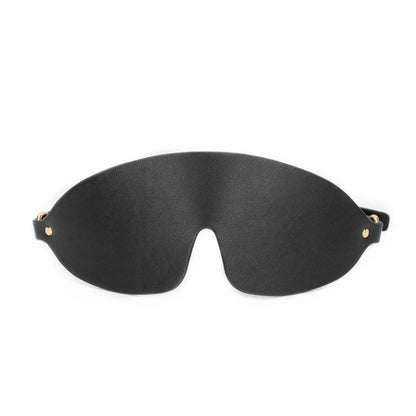 Vegan Faux Leather Soft BDSM Blindfold Pointed Edges