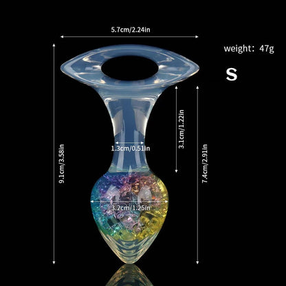 Premium Iridescent Silicone Anal Plug for Beginners & Advanced Users S/M/L