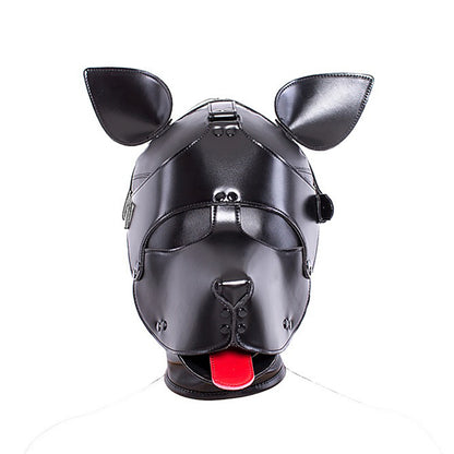 Pet Play Dog Mask with Optional Full Head Mask