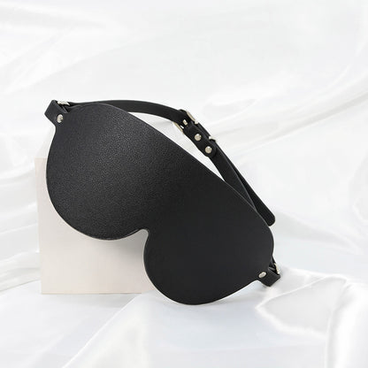 Vegan Faux Leather Soft BDSM Blindfold Rounded Edges