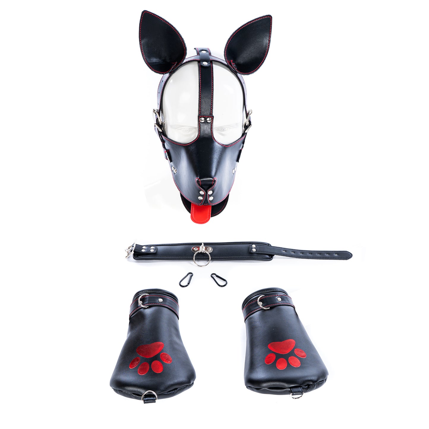 Puppy Play Fantasy Leather Bondage Kit 4 Piece