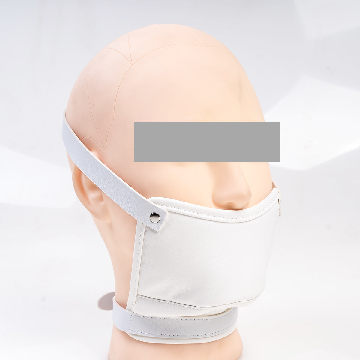 Premium Vegan Leather Dildo Gag Mask - Concealed Oral Restraint