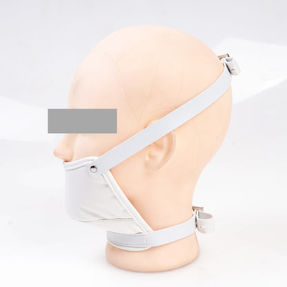 Premium Vegan Leather Dildo Gag Mask - Concealed Oral Restraint