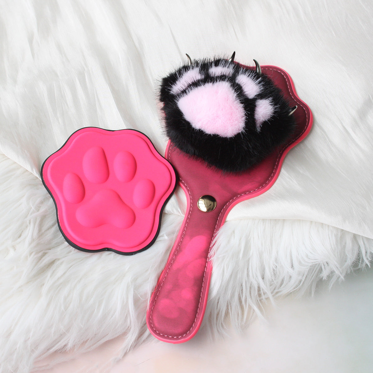 Heat-Sensitive Color-Changing Bear Paw Spanking Paddle – 2 Interchangeable Tips