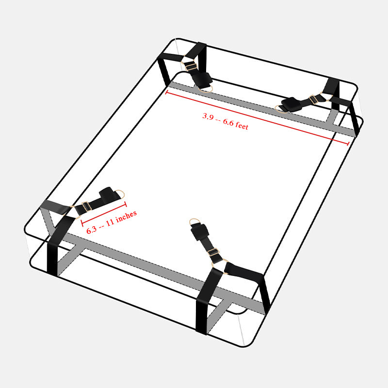 Deluxe Bedroom Restraint Straps Bongdage Kit - Under Mattress Type