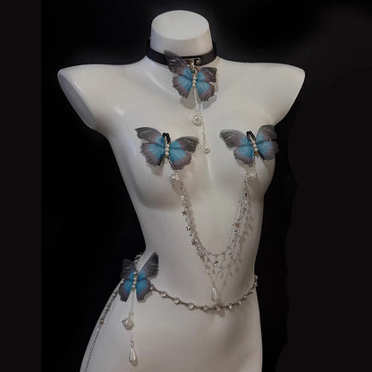 Blue Butterfly Seduction - Sensual Butterfly Motif Bondage Accessory Series