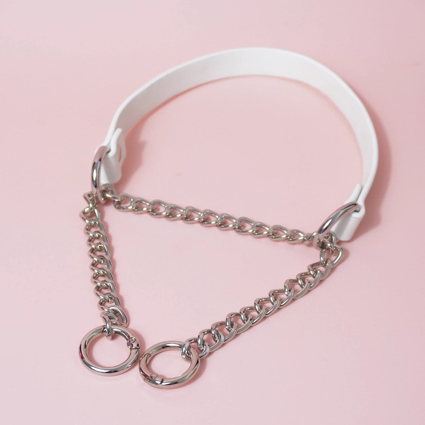 Absolute Command - Martingale Chain Bondage Collar with Lead For BDSM Play