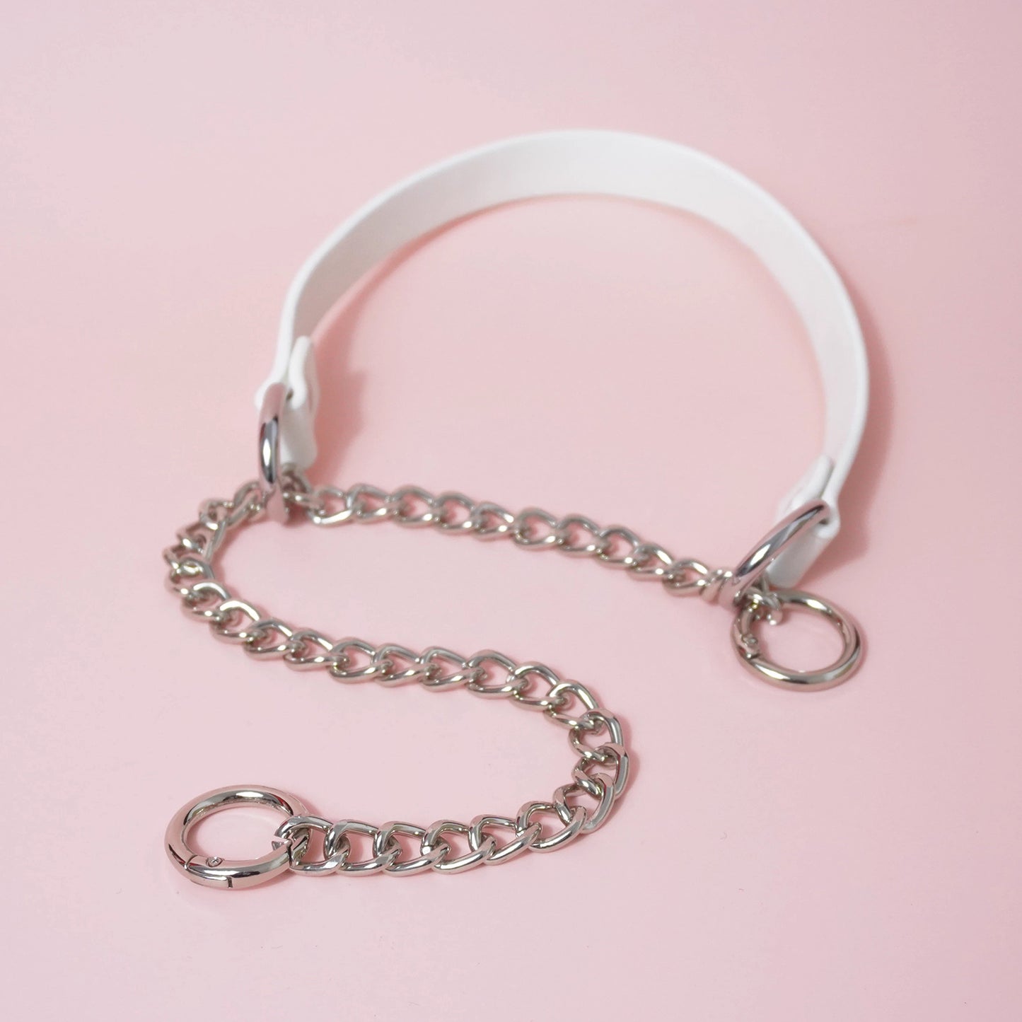 Absolute Command - Martingale Chain Bondage Collar with Lead For BDSM Play