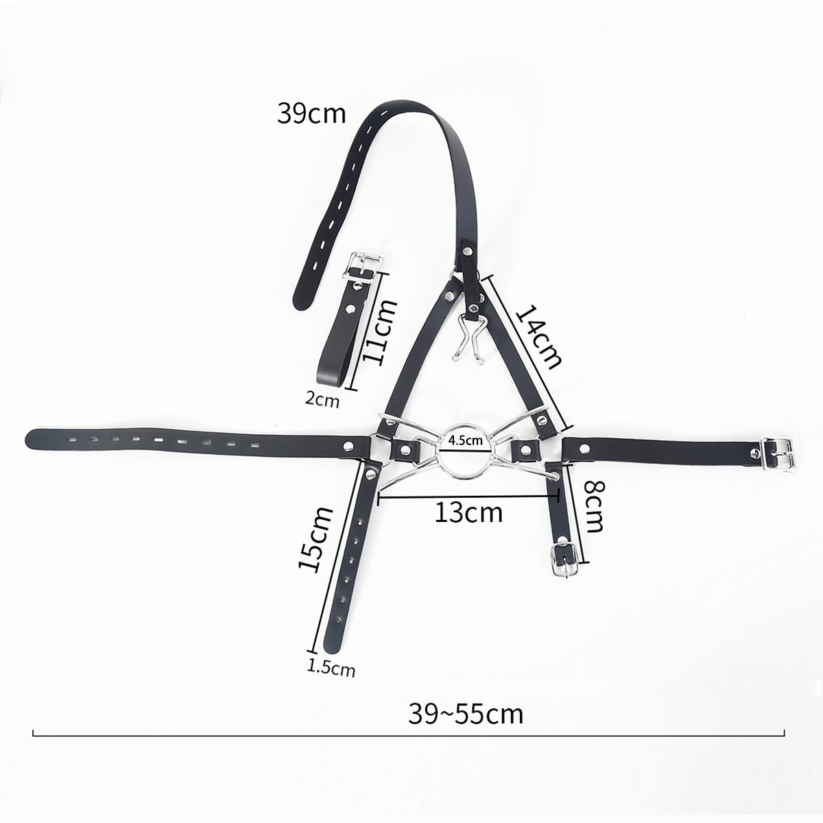 Integrated Metal Nose Hook & Open Mouth Gag | Face Bondage | Sexy Maker