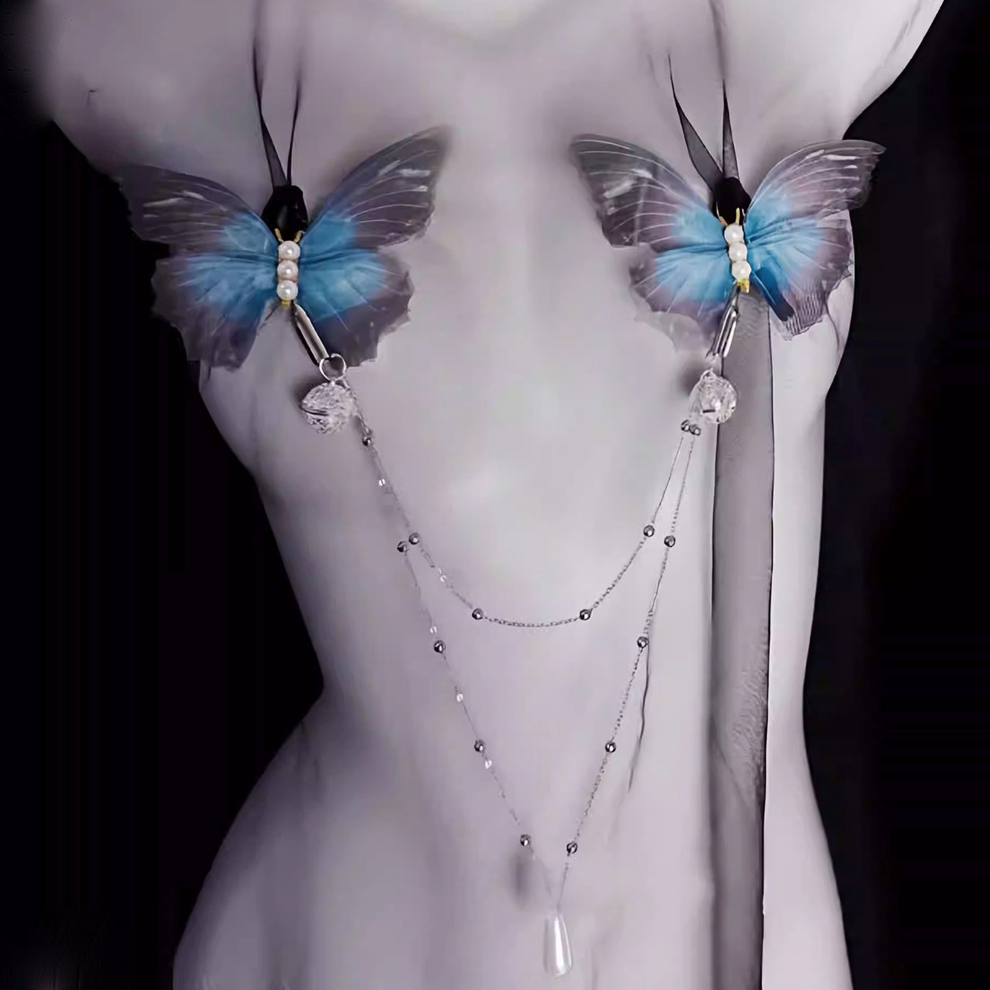Blue Butterfly Seduction - Sensual Butterfly Motif Bondage Accessory Series