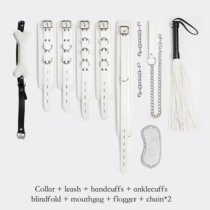 The Ultimate 8-Piece Beginner Bondage Starter Kit - Padded Vegan Leather