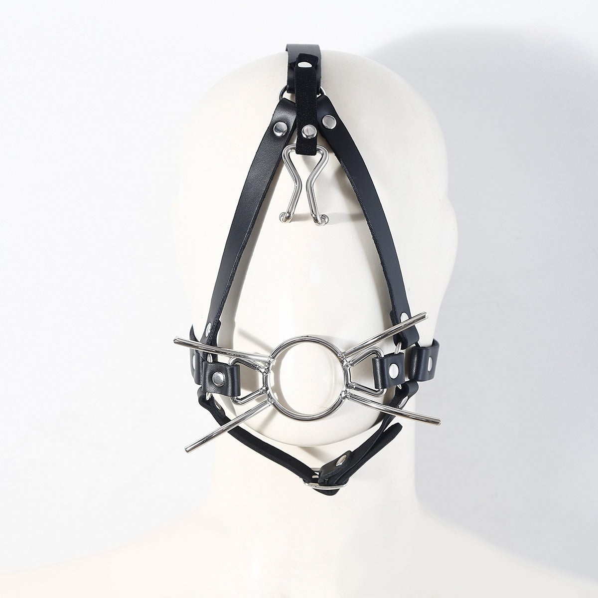 Integrated Metal Nose Hook & Open Mouth Gag | Face Bondage | Sexy Maker