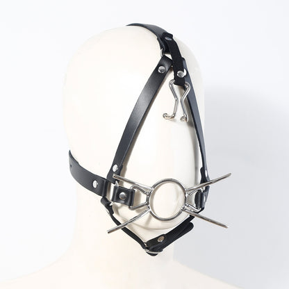 Integrated Metal Nose Hook & Open Mouth Gag | Face Bondage | Sexy Maker