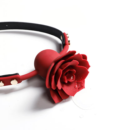 Silicone Breathable Rose Ball Gag