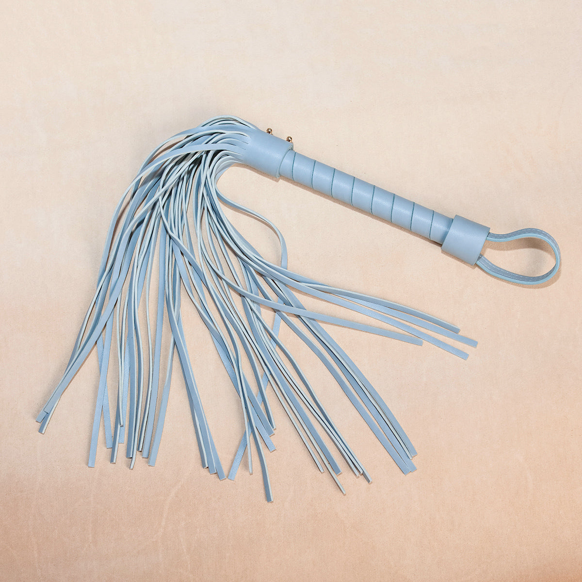 Elegant Pastel Blue Vegan Leather Bondage Set - 8 Piece Beginner's BDSM Kit