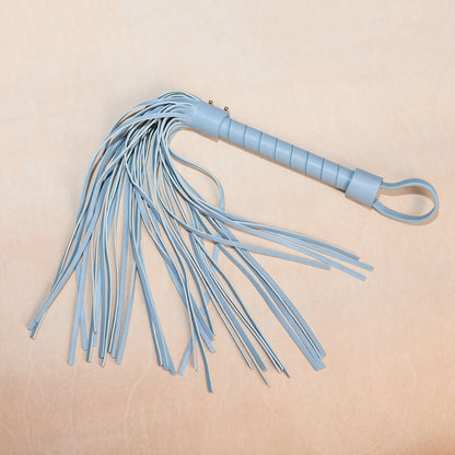 Elegant Pastel Blue Vegan Leather Bondage Set - 8 Piece Beginner's BDSM Kit