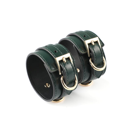 Pure Green Handcrafted Vegan PU Leather BDSM Bondage Set 6-Piece