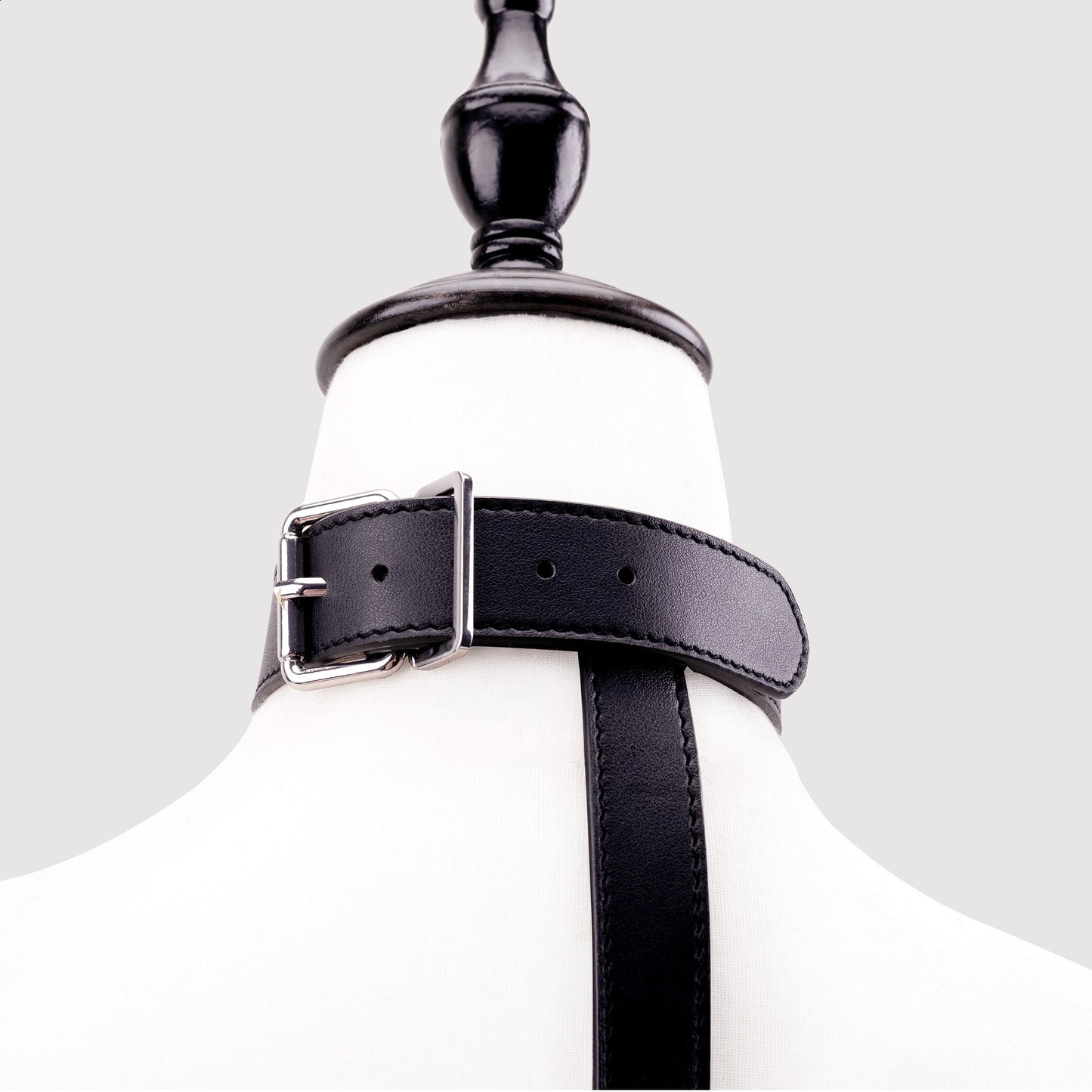 Slave Bondage Leather Neck to Wrist Back Restraint Collar with Handcuffs